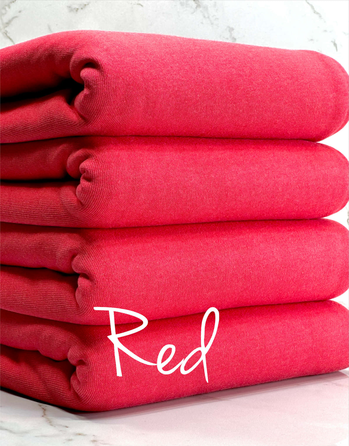 (FRENCH TERRY FLREECE) RED