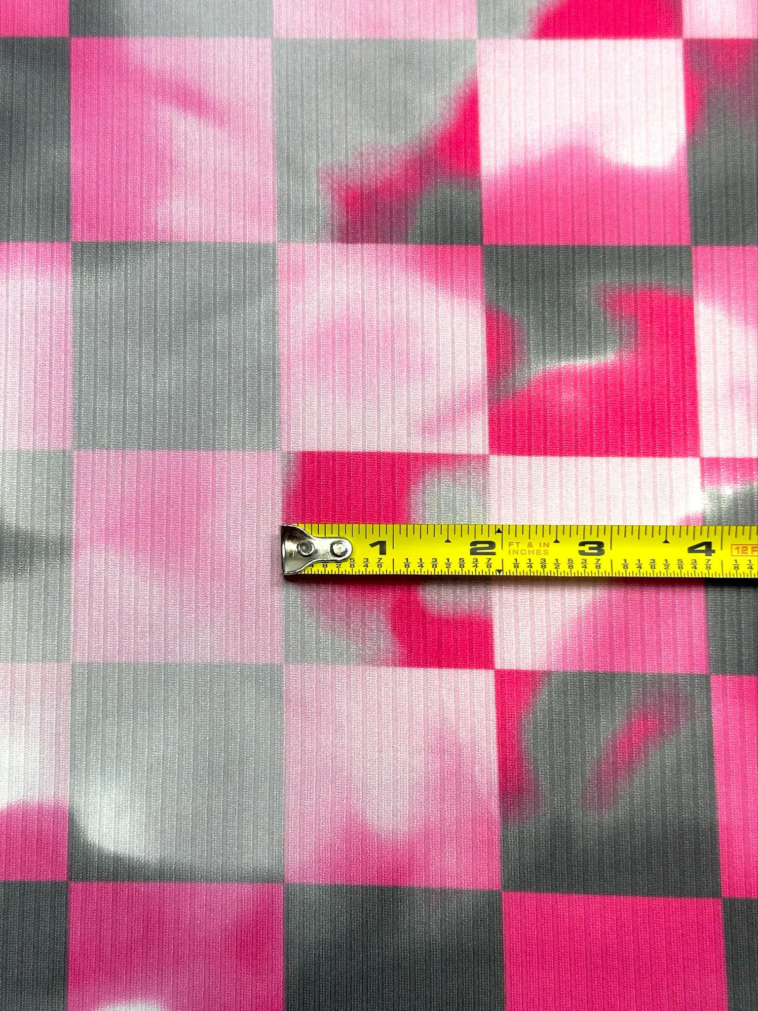 (YUMMY RIB) PINK TIE DYE CHECKERED