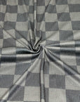 (4X2 RIB) DARK OLIVE AND BLACK MEDIUM CHECKERED