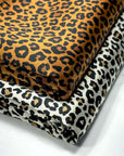 (SATIN) TINY CARAMEL CHEETAH ON TAUPE