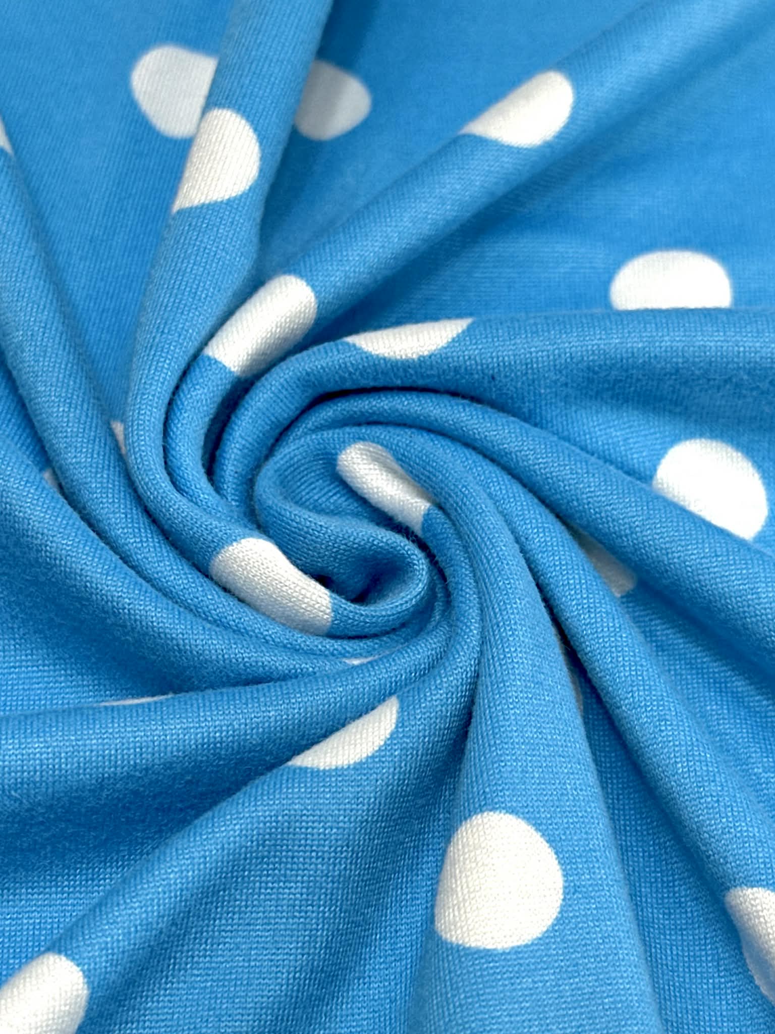 (DBP) OFF WHITE POLKA DOTS ON BLUE
