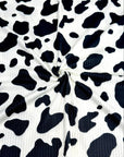 (YUMMY RIB) BLACK COW PRINT ON OFF WHITE