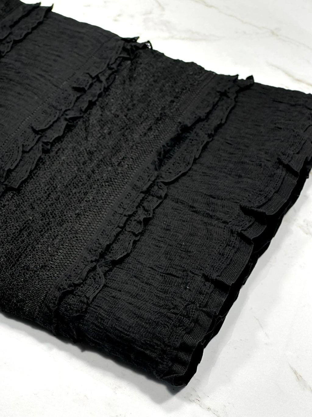 (RUFFLE LACE) BLACK