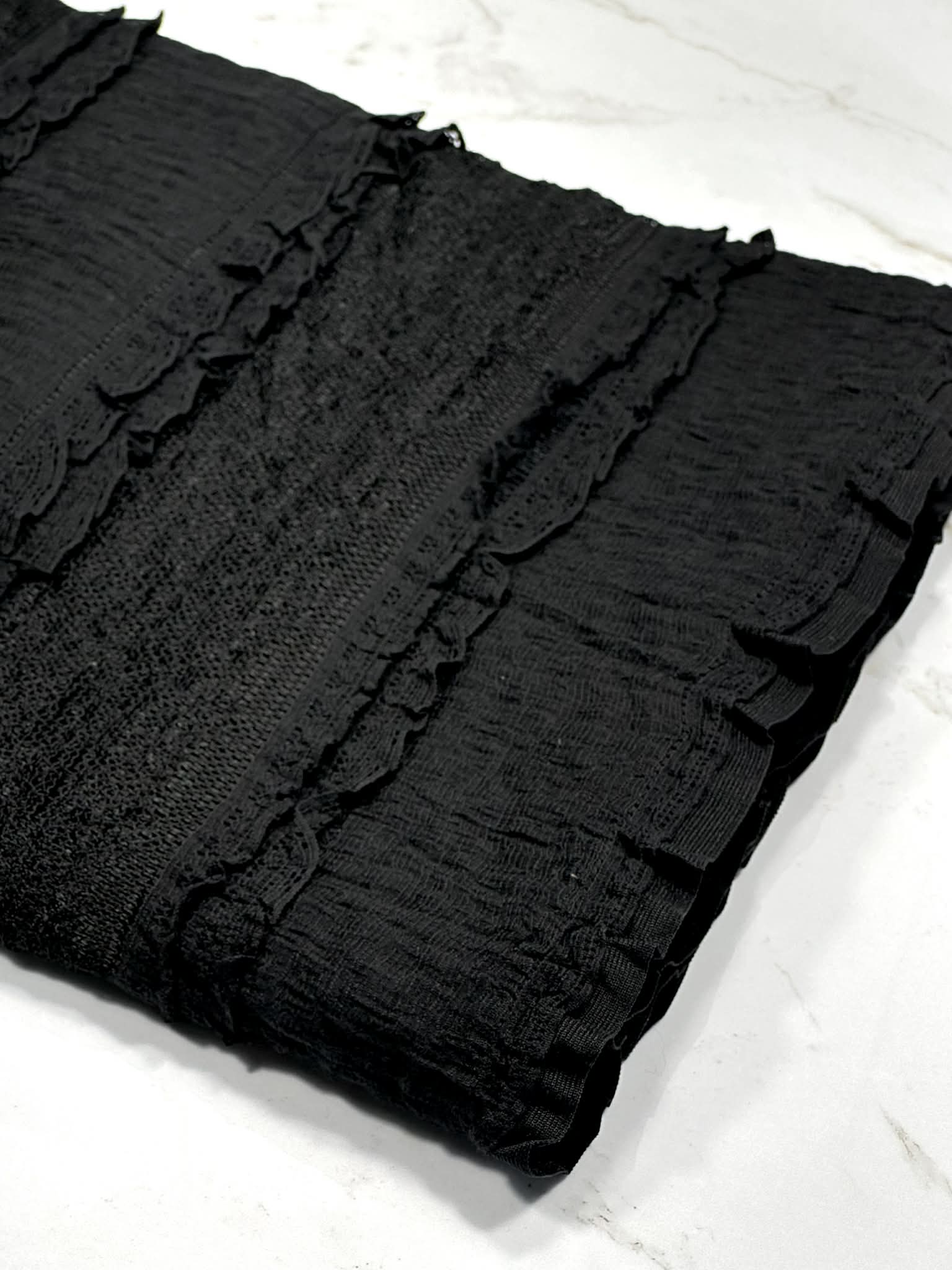 (RUFFLE LACE) BLACK