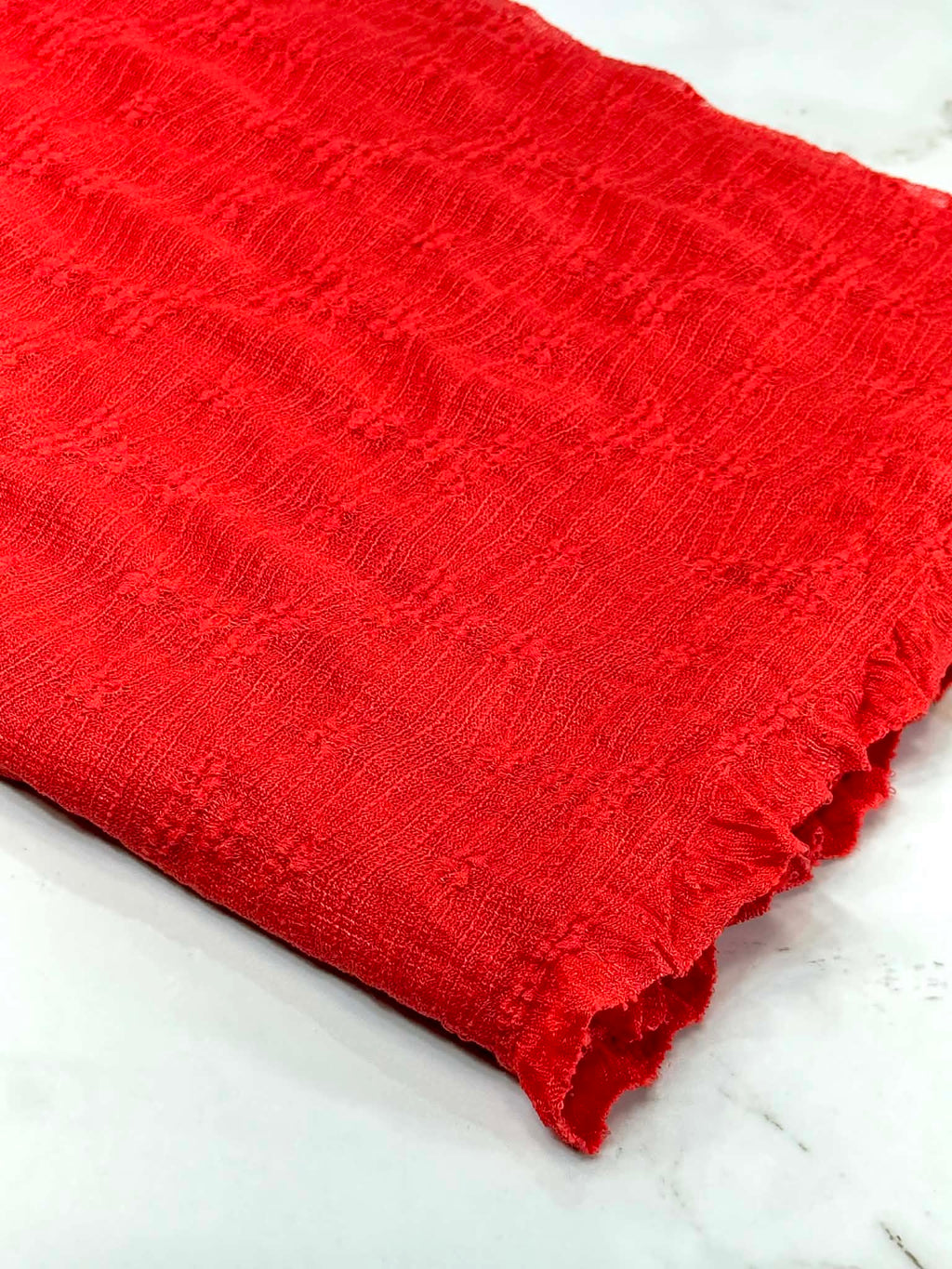 (LACE) 3D RED FLOWER PATTERN