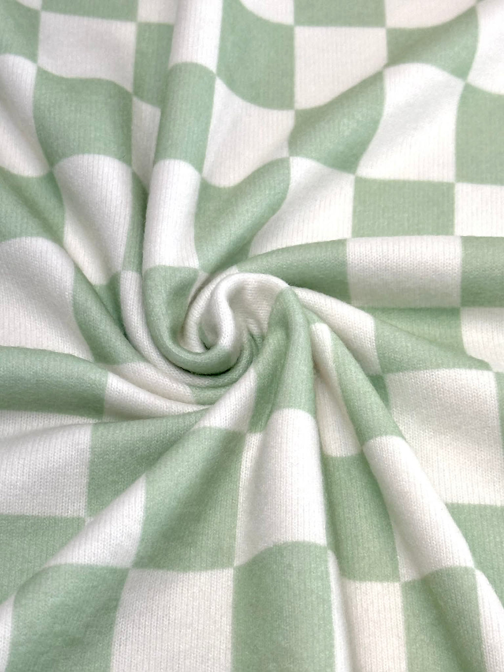 (BRUSHED OAKLEY) LIGHT GREEN AND OFF WHITE CHECKERD PATTERN