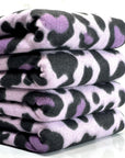 (BRUSHED SWEATER KNIT) PURPLE AND BLACK CHEETAH