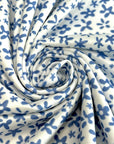 (DBP) TINY BLUE FLOWERS ON OFF WHITE