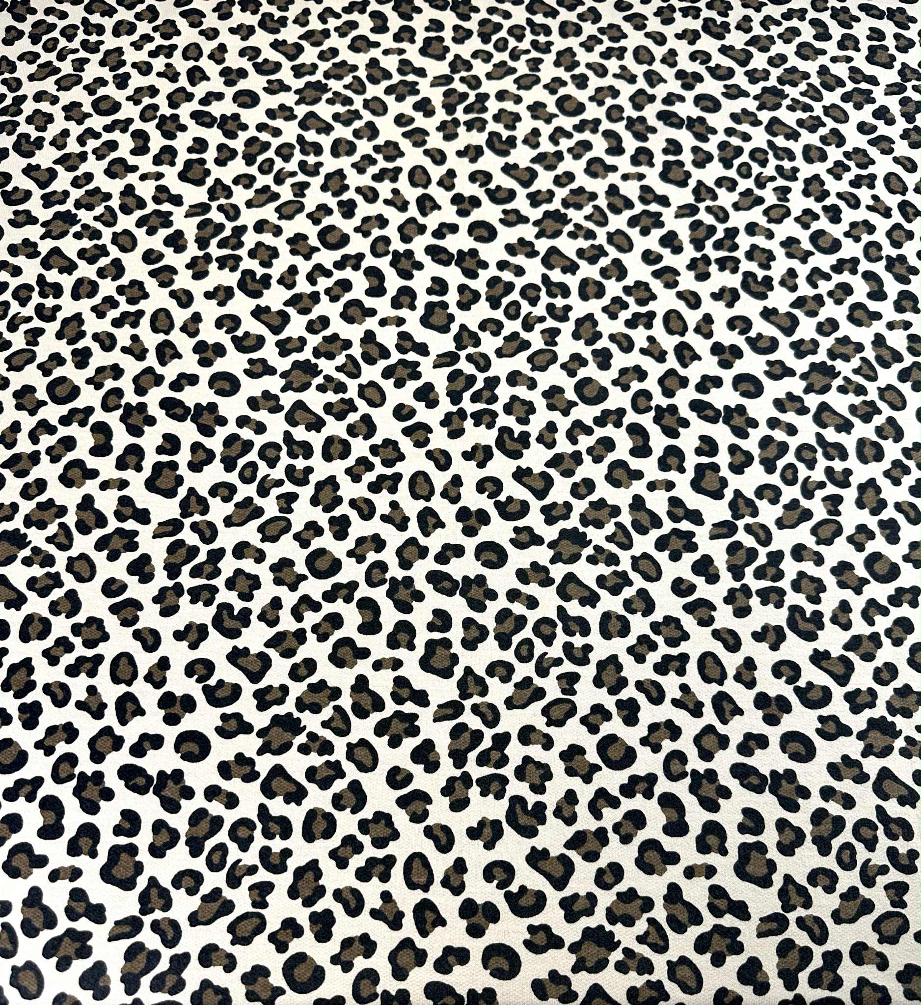 (FRENCH TERRY) BROWN AND BLACK CHEETAH ON TAUPE