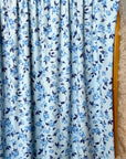 (4X2 RIB) BLUE AND NAVY FLOWER PATTERN ON LIGHT BLUE