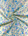(FLANNEL COTTON) FLORAL PATTERN ON SOFT YELLOW