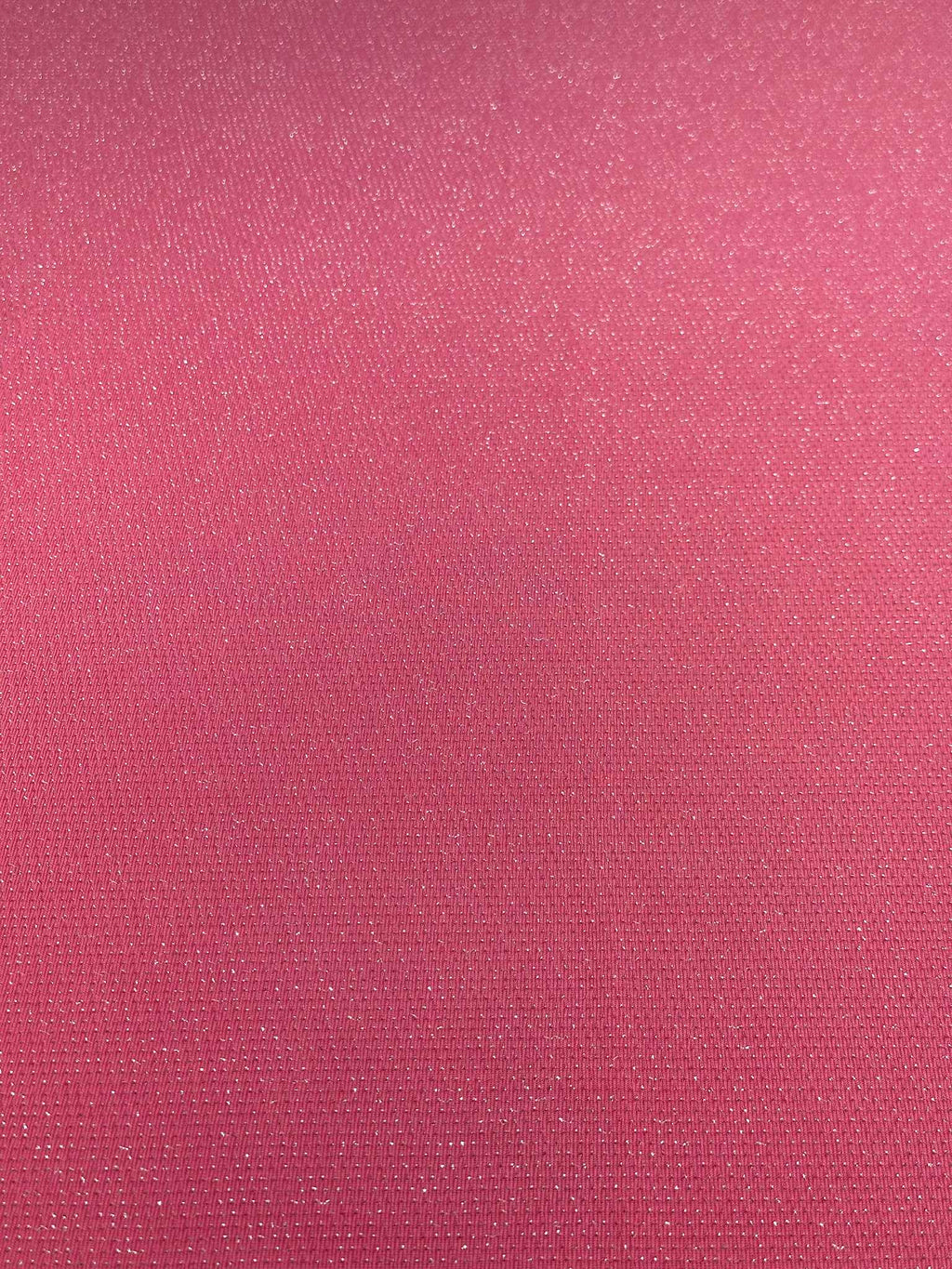 (LUREX NYLON SPANDEX) METALLIC POLKA DOT SILVER SHIMMER ON PINK (1)