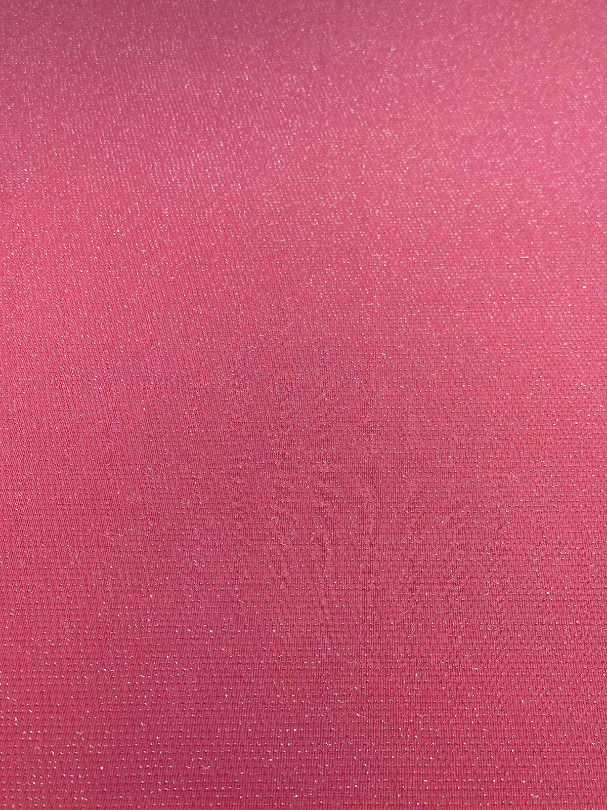 (LUREX NYLON SPANDEX) METALLIC POLKA DOT SILVER SHIMMER ON PINK (1)