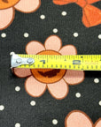 (OAKLEY) ORANGE PUMPKIN FLOWERS AND BOWS ON DARK BROWN