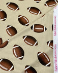 (4X2 RIB) FOOTBALLS ON TAN