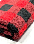 (SHERPA) RED AND BLACK BUFFALO PLAID