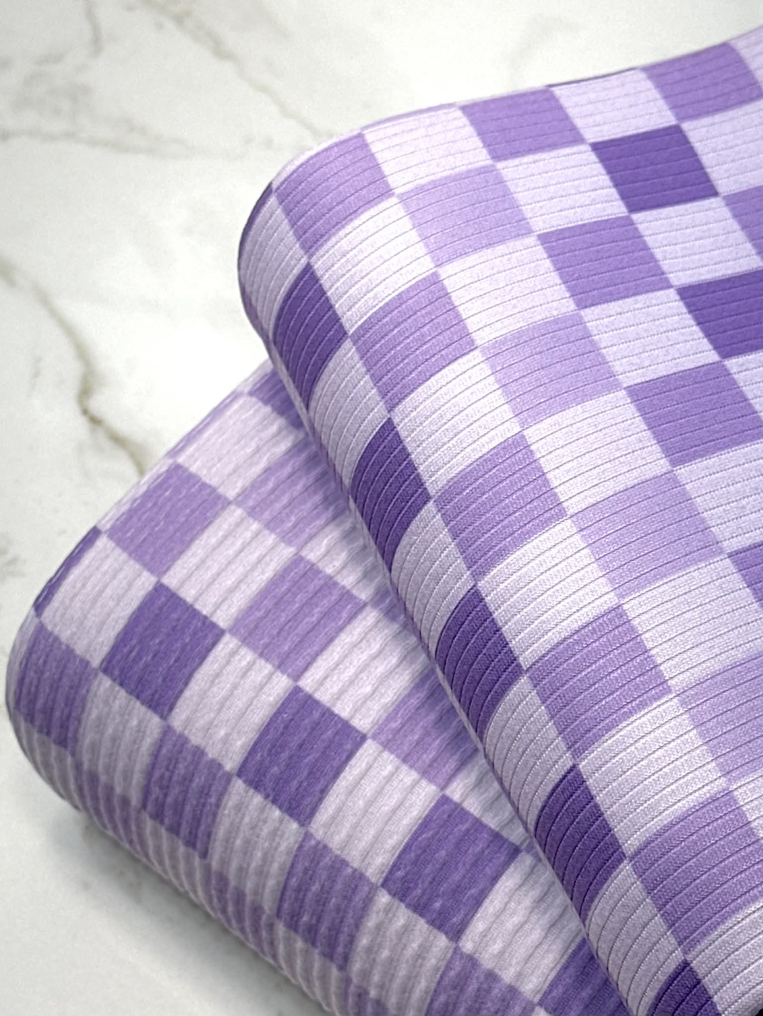 (URBAN RIB) PURPLE AND LAVENDER CHECKERED ON LILAC (1)
