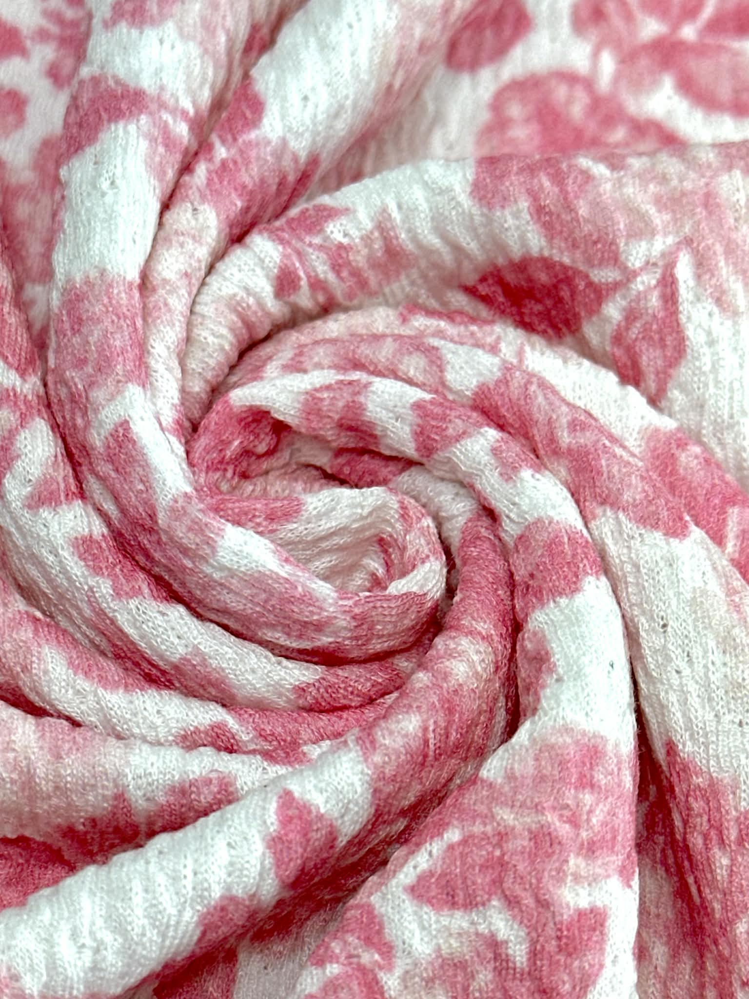 (GUAPO KNIT) PRETTY PINK FLORAL ON OFF WHITE (1)