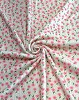 (POINTELLE RIB) TINY PINK FLOWERS ON CREAM (4)