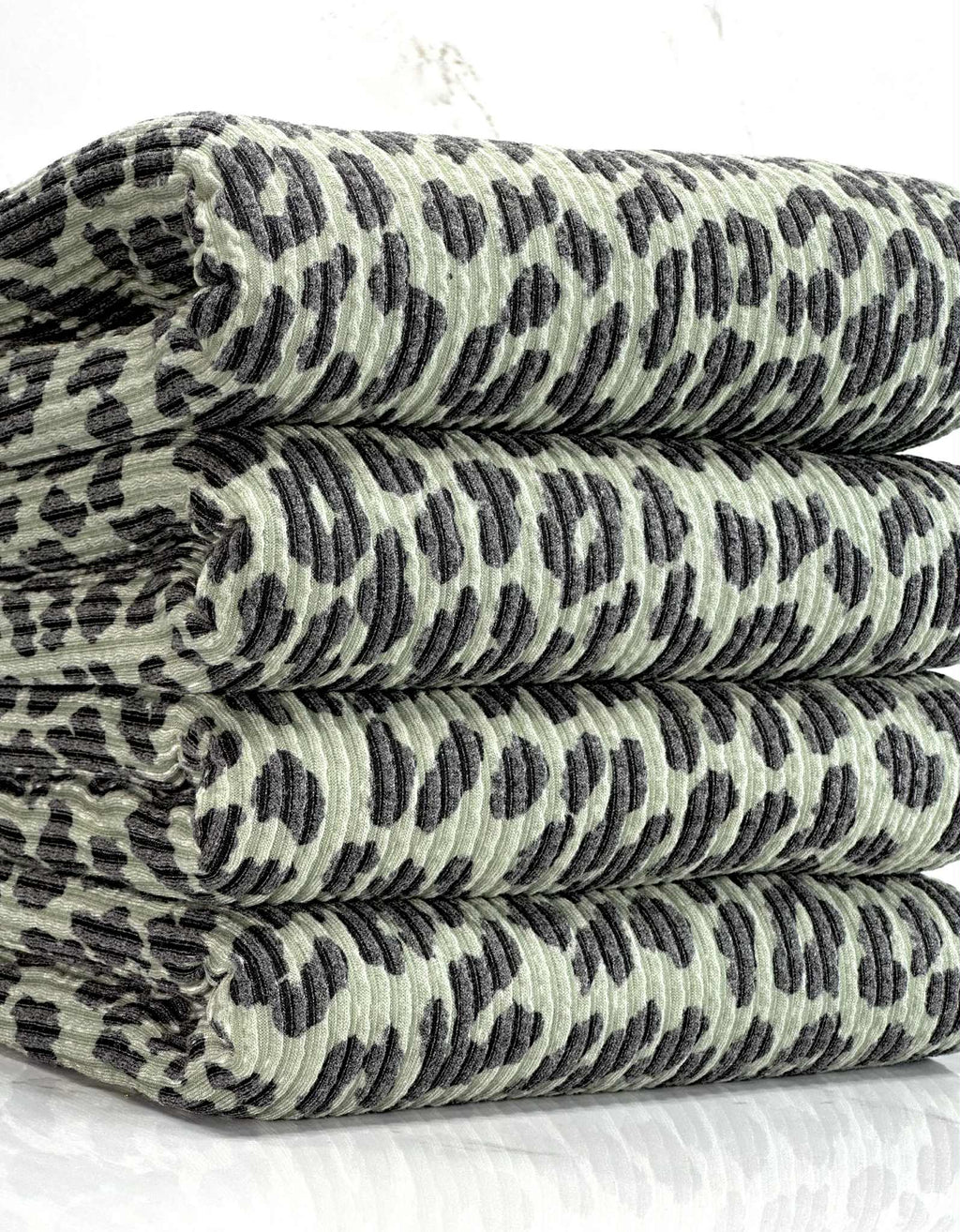 (URBAN RIB) BLACK LEOPARD ON SAGE
