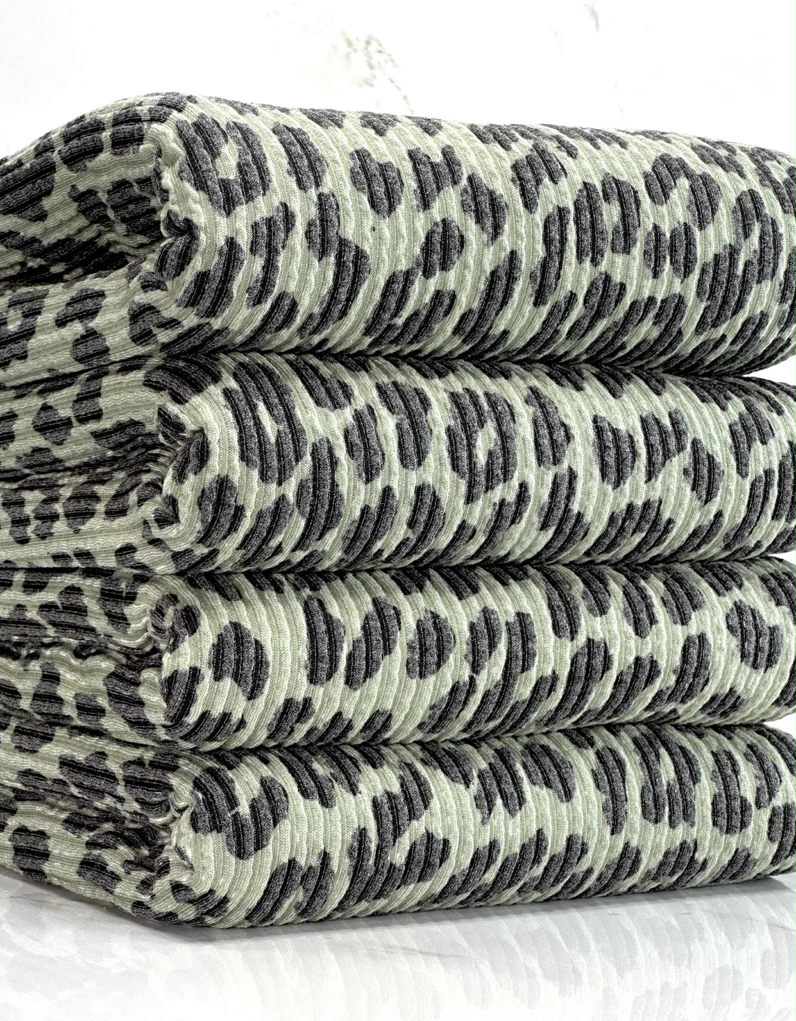 (URBAN RIB) BLACK LEOPARD ON SAGE