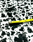 (4X2 YUMMY RIB) SMALL BLACK COW FUR PRINT ON OFF WHITE
