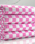 (YUMMY RIB) PINK AND OFF WHITE CHECKERED