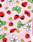 (DBP) STRAWBERRIES AND KELLY GREEN CHECKERED BOW