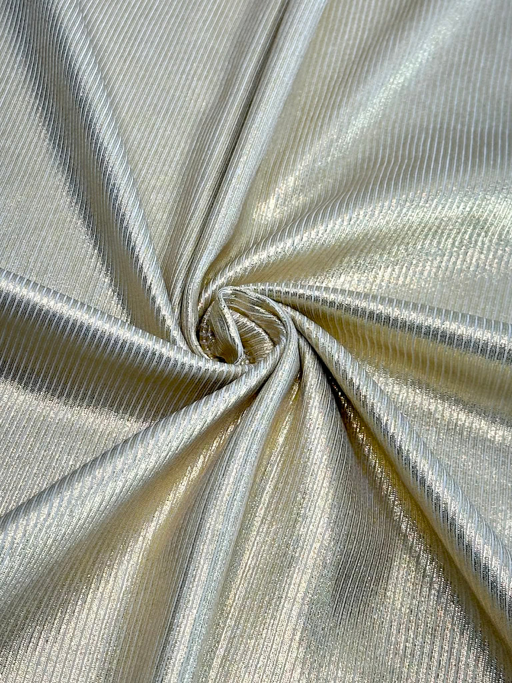 (2X2 RIB) GOLD FOIL ON OFF WHITE