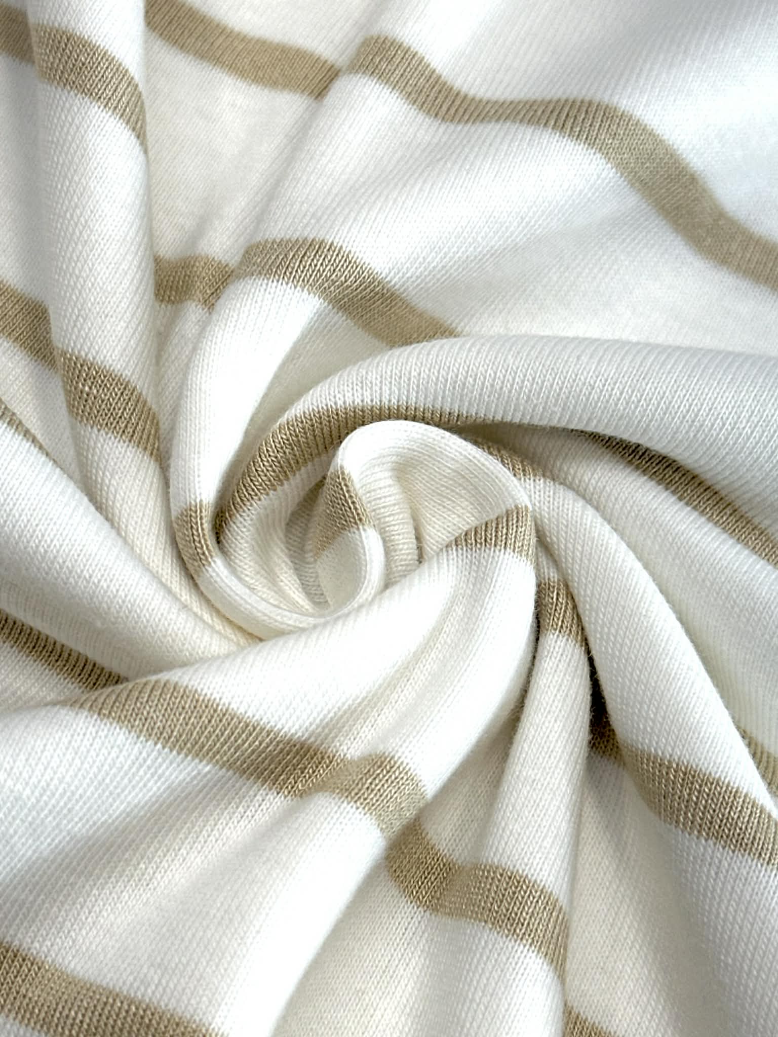 (BABY RIB) VINTAGE GOLD STRIPES ON OFF WHITE