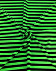 (2X1 RIB) BLACK STRIPES ON GREEN