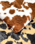 (SHERPA) BROWN COW PRINT ON OFF WHITE