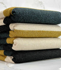 (HACCI SWEATER KNIT) GREEN, GOLD, BLACK AND CREAM LINES