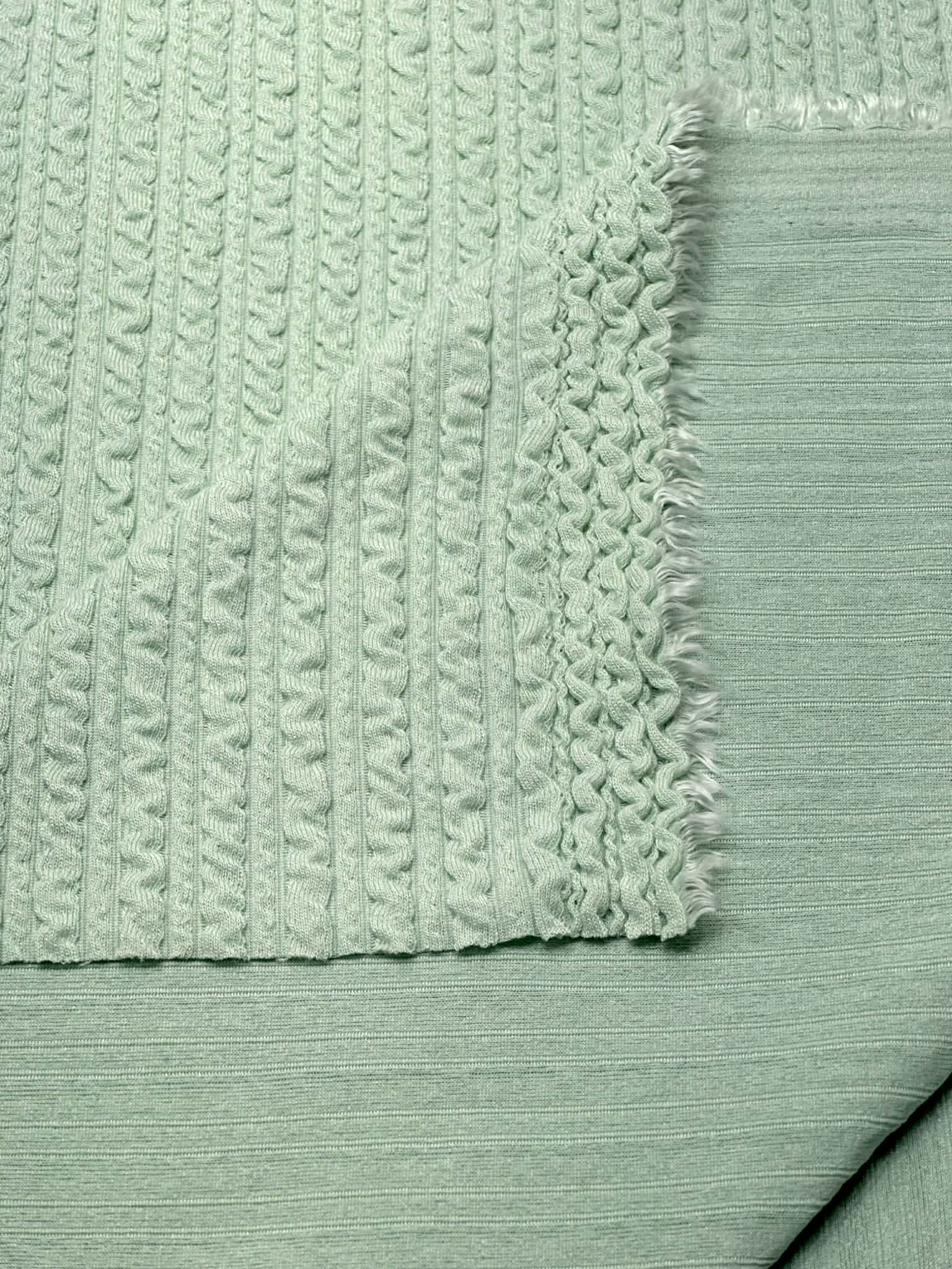 (GOLDEN RIB KNIT) BABY SAGE