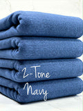 (1X1 RIB) 2-TONE NAVY