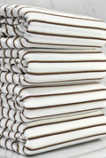 (COTTON RIB) BROWN STRIPES ON OFF WHITE