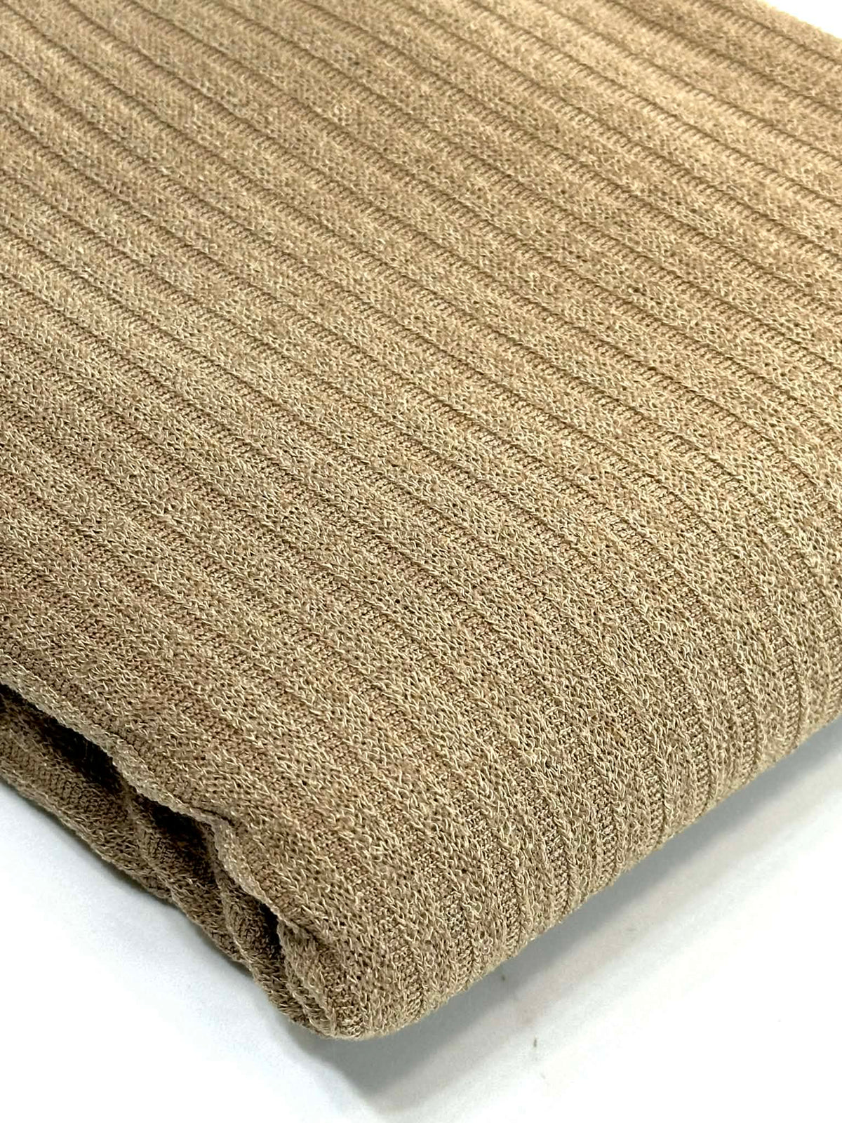 (WIDE SWEATER RIB) LIGHT BROWN