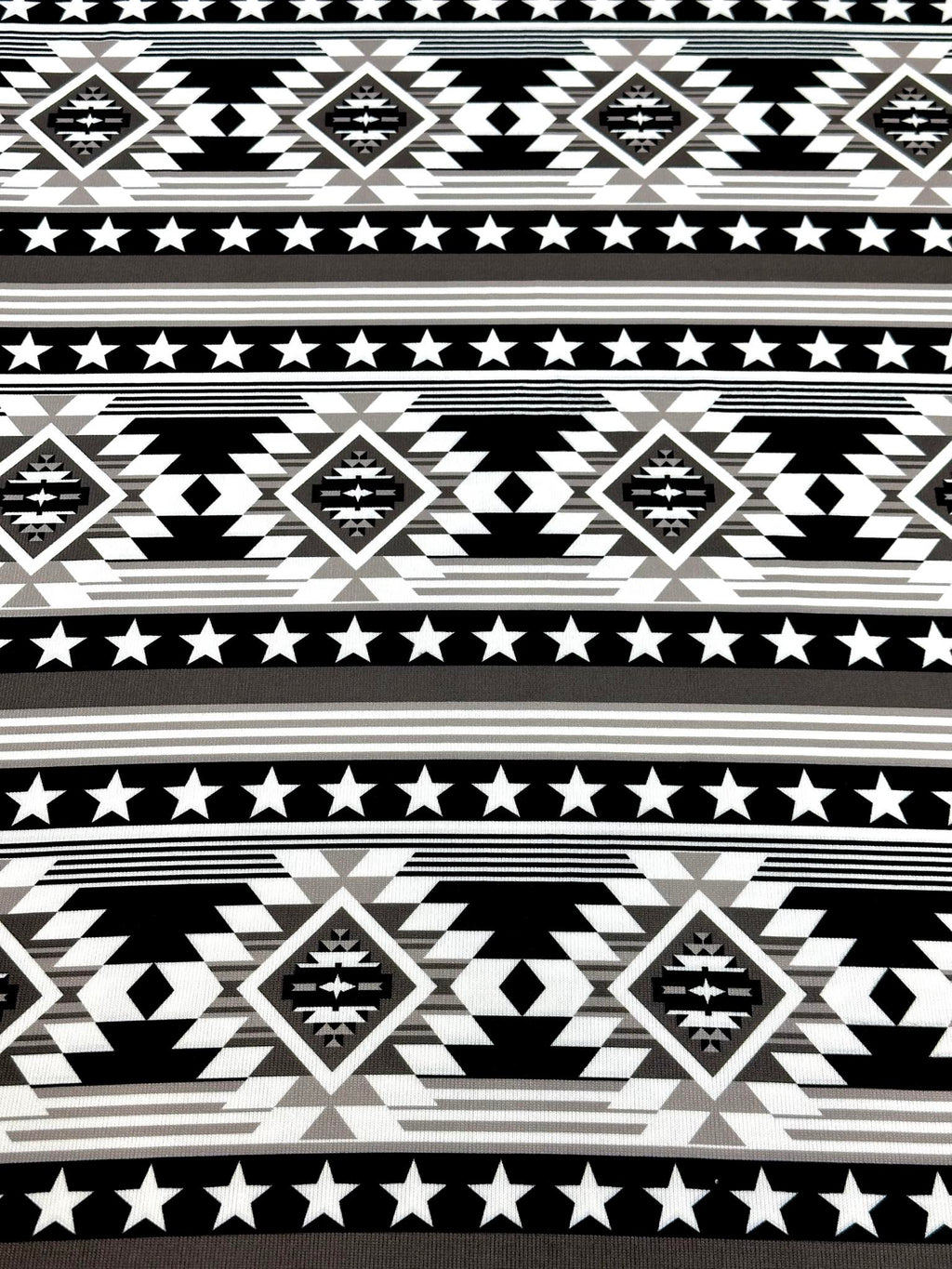 (SWEATER KNIT/ OAKLEY) BLACK, WHITE, AND CHARCOAL WESTERN STAR PATTERN (1)