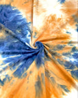 (DBP) ORANGE AND NAVY BLUE TIE DYE