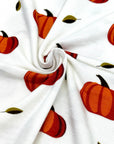 (RAYON MODAL) PUMPKINS AND LEAFS ON OFF WHITE