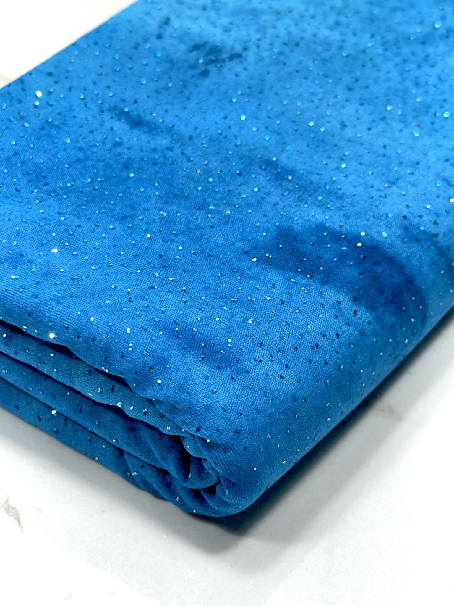 (MESH) BLUE GLITTER TIE DYE