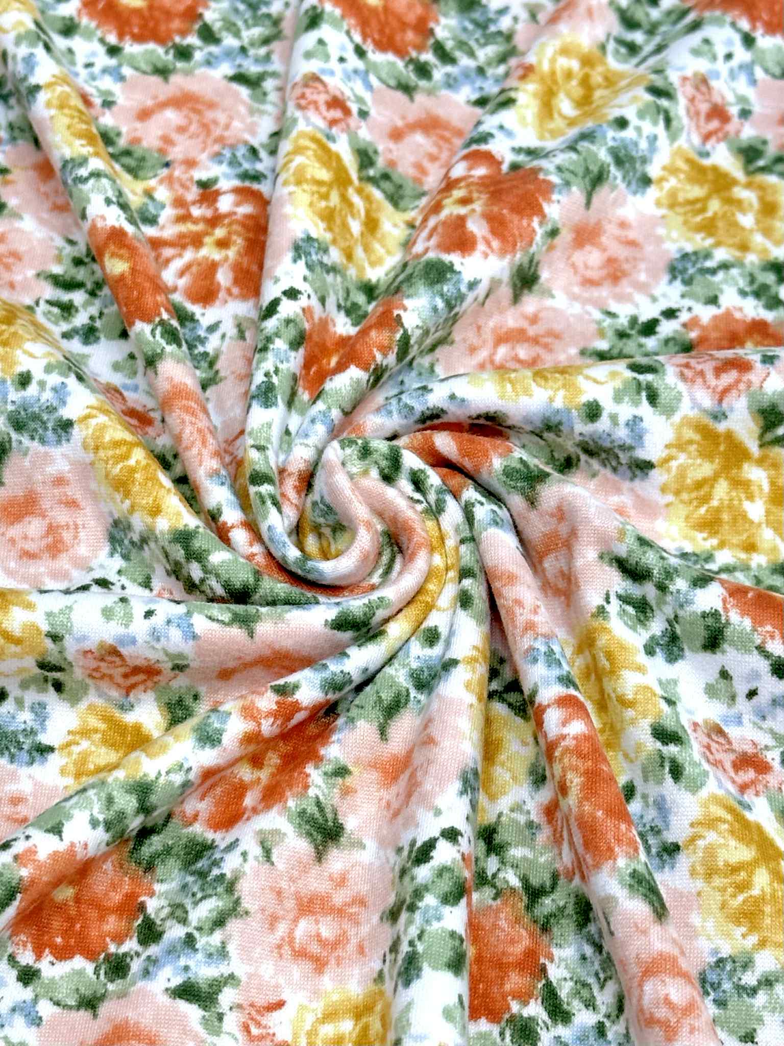 (DBP) YELLOW, BLUSH, AND RUST FLOWERS ON OFF WHITE (1)