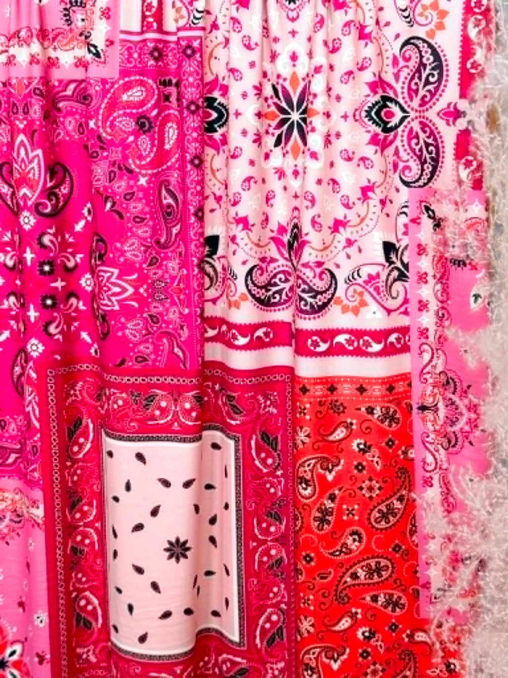 (DBP) PINK, ORANGE AND RED PATCHWORK