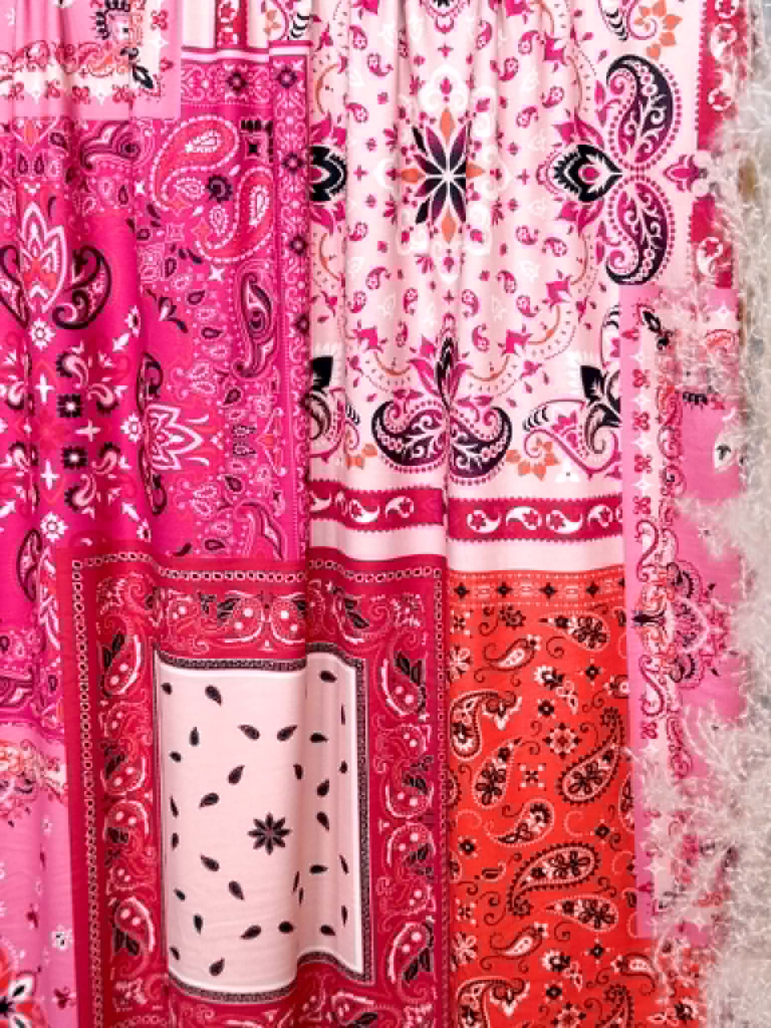 (DBP) PINK, ORANGE AND RED PATCHWORK