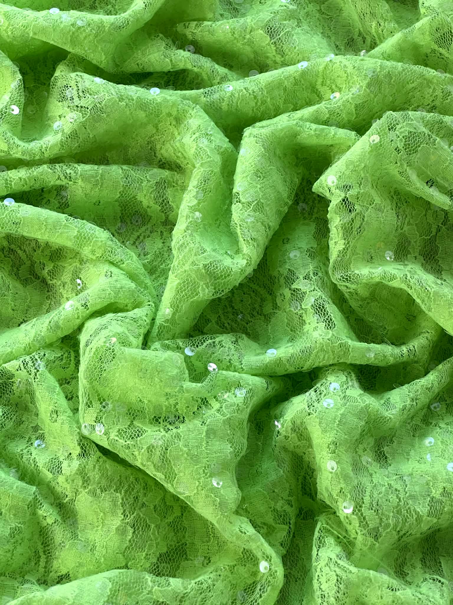 (LACE SEQUIN) BRIGHT LIME