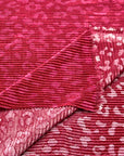 (PLEATED) CHEETAH ON DARK FUCHSIA