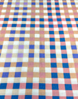 (THERMAL) LILAC, BLUE, PINK, PEACH AND OFF WHITE CHECKERED