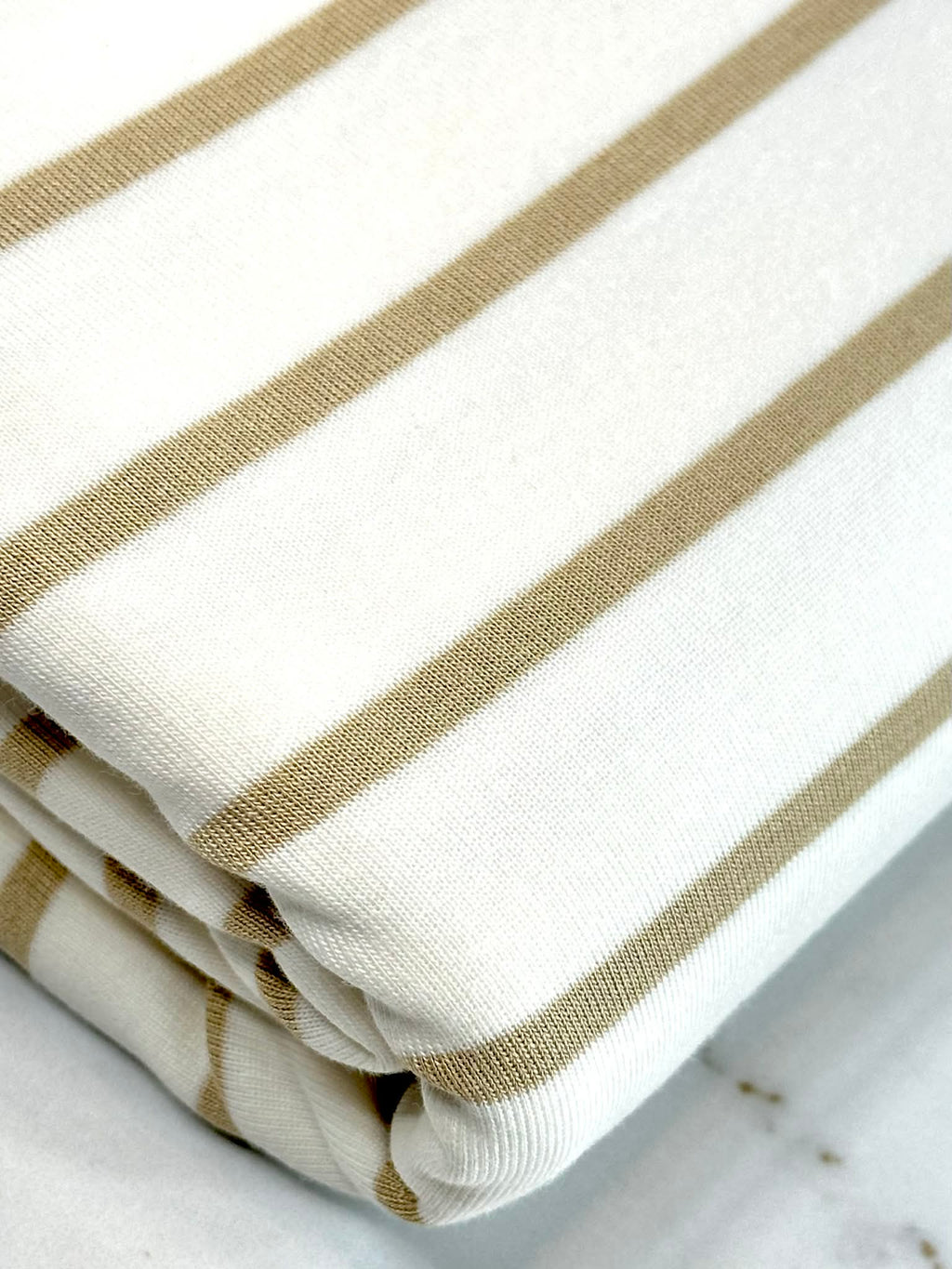 (BABY RIB) VINTAGE GOLD STRIPES ON OFF WHITE