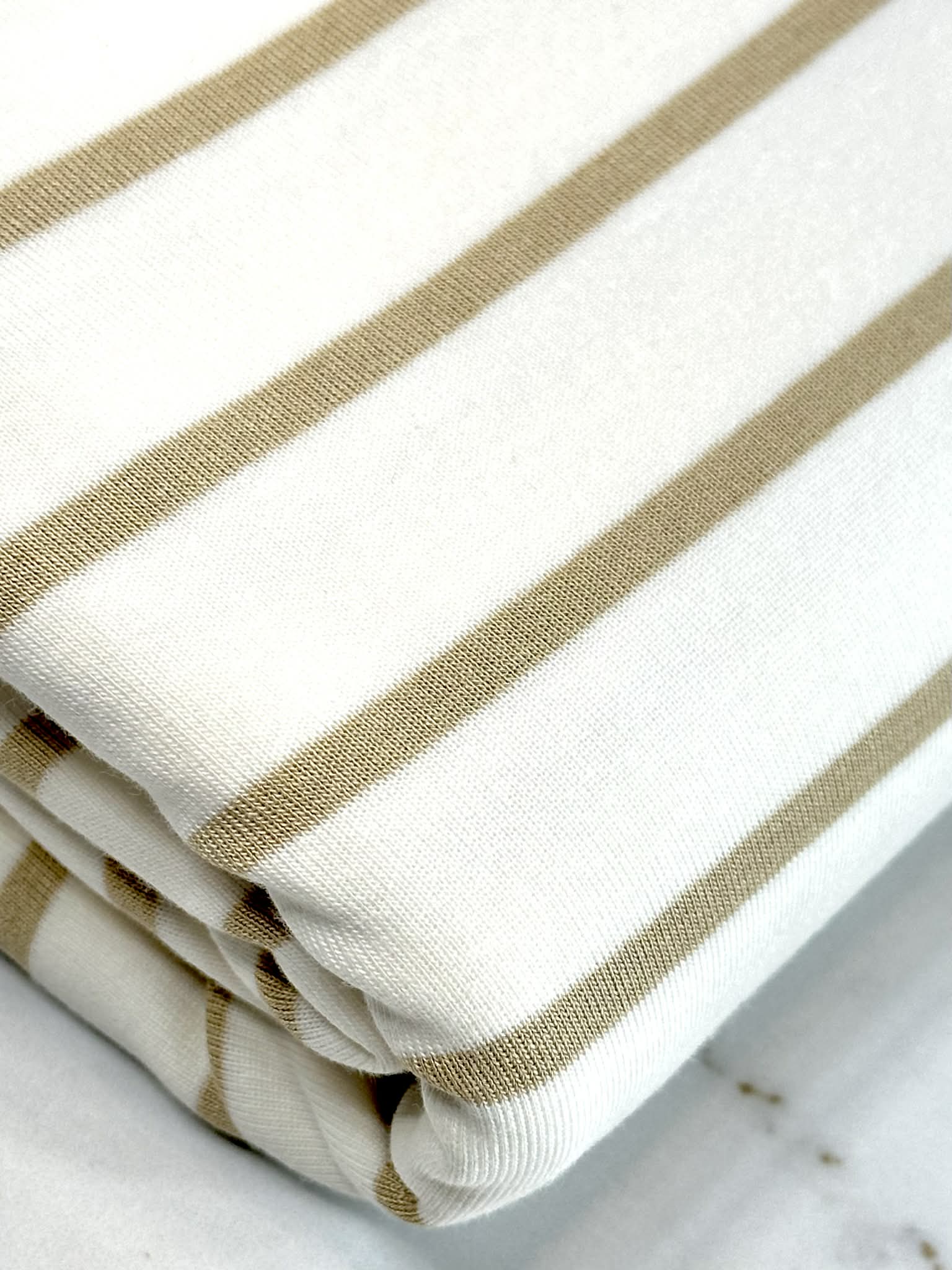(BABY RIB) VINTAGE GOLD STRIPES ON OFF WHITE