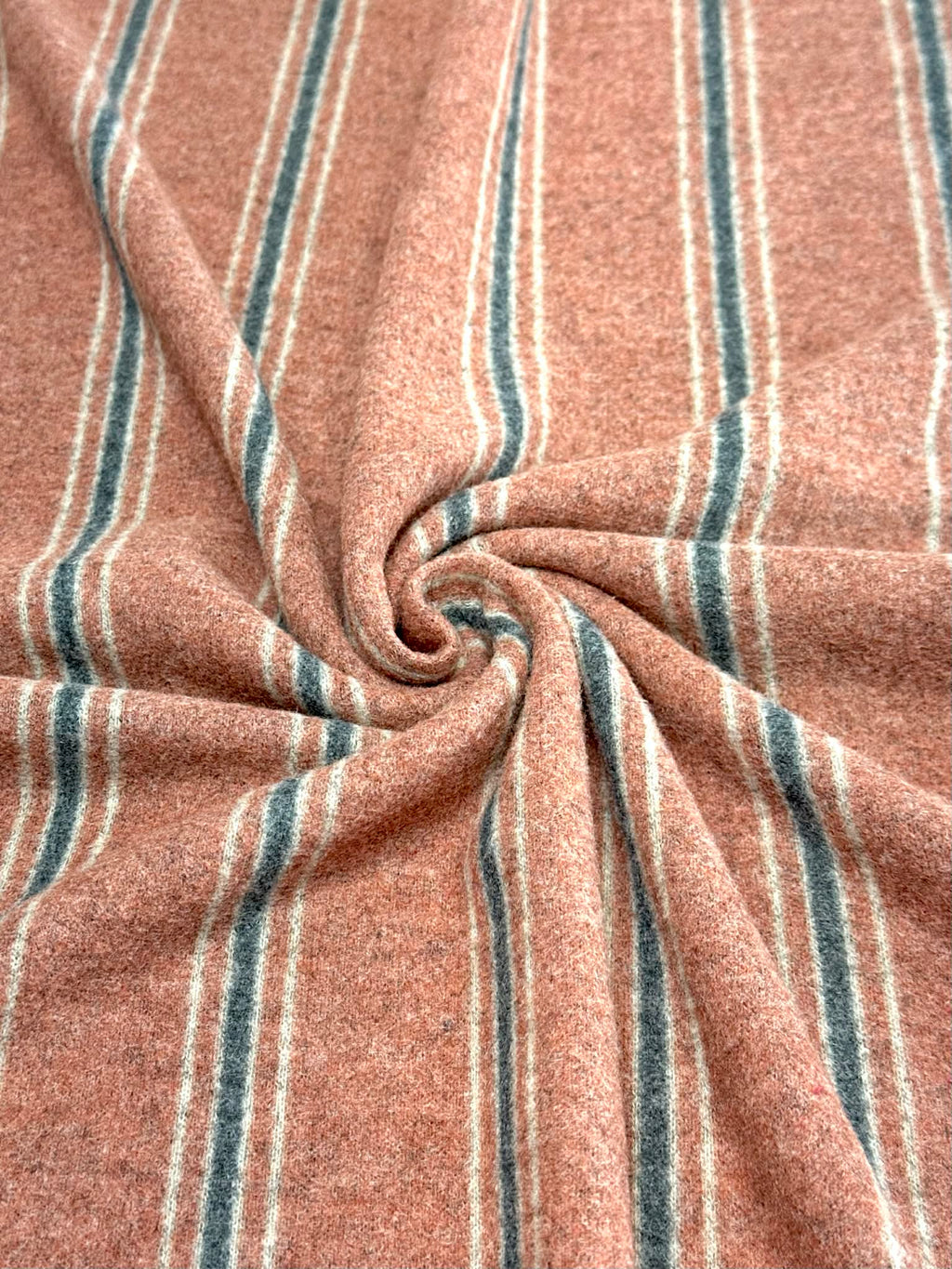 (BRUSHED SWEATER KNIT) BLACK AND TAN STRIPES ON VINTAGE RUST(4)